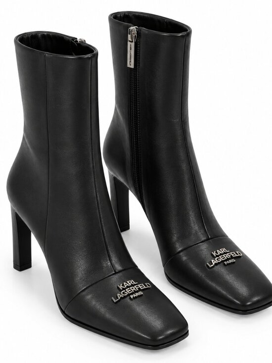 Karl Lagerfeld Shoes - Karl Lagerfeld Paris Vica Heeled Bootie - Black - New